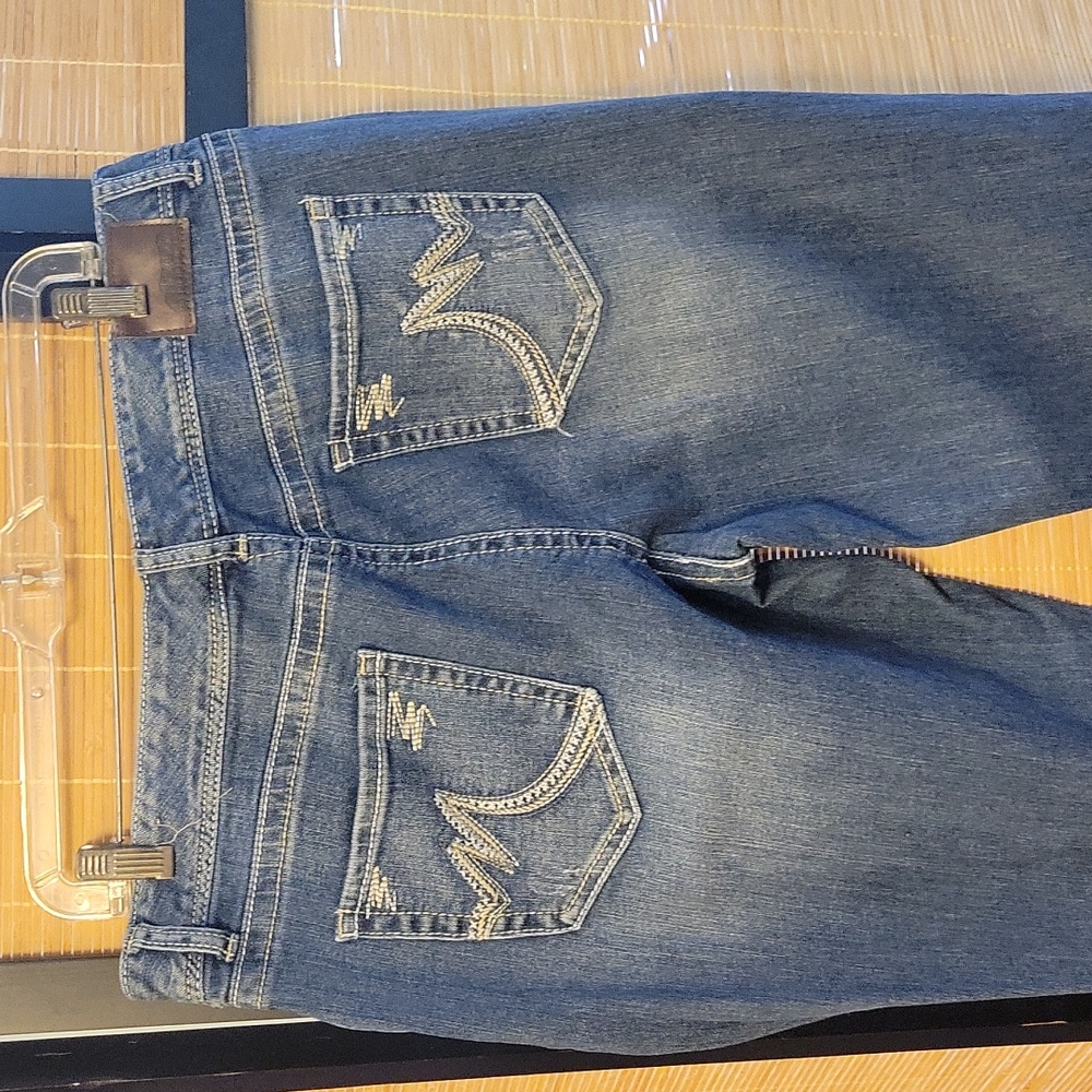 Matrices boot cut blue jean contrast white stitch SZ 15/16 LONG